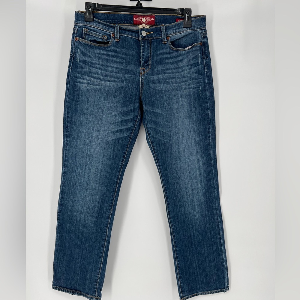 LUCKY BRAND SOFIA STRAIGHT ANKLE DISTRESSED LOOK,‎ FABULOUS COMFY JEANS